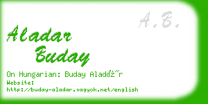 aladar buday business card